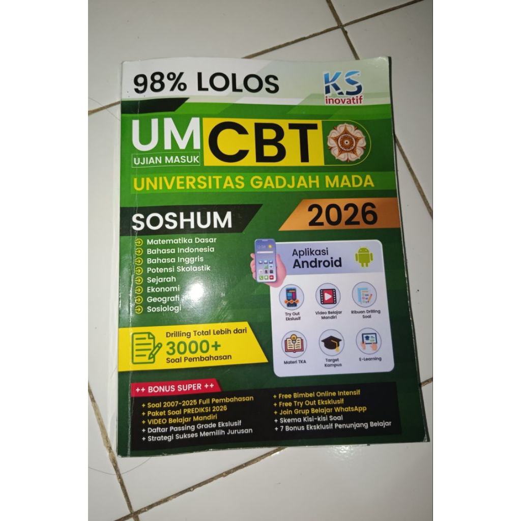 Buku UM UGM 2026 || Buku KS Inovatif UM UGM 2026 || Buku Ujian Mandiri UGM 2026 Soshum || Buku UM UG