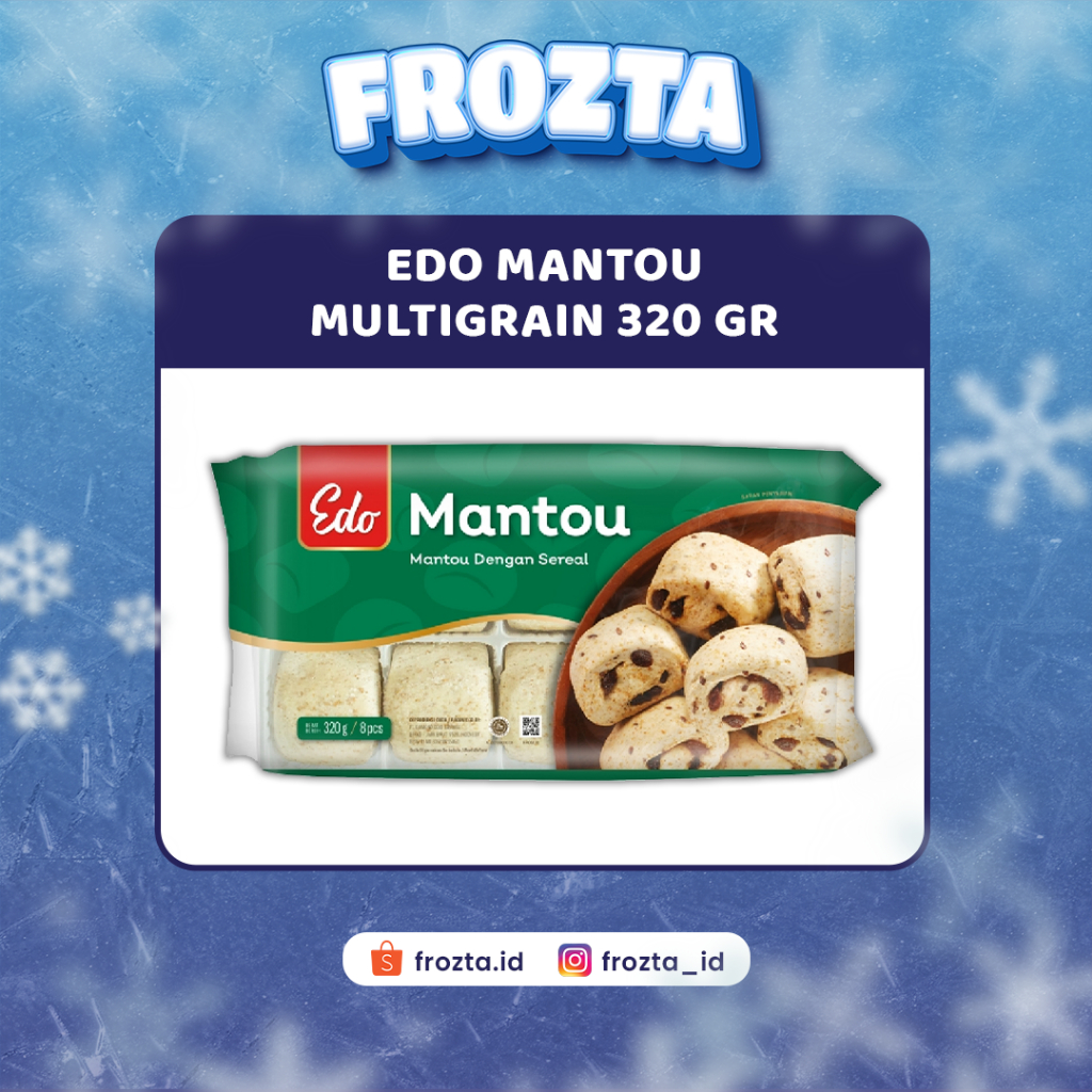 Frozen Food EDO Mantou Multigrain Roti Kukus Lembut 320 GR