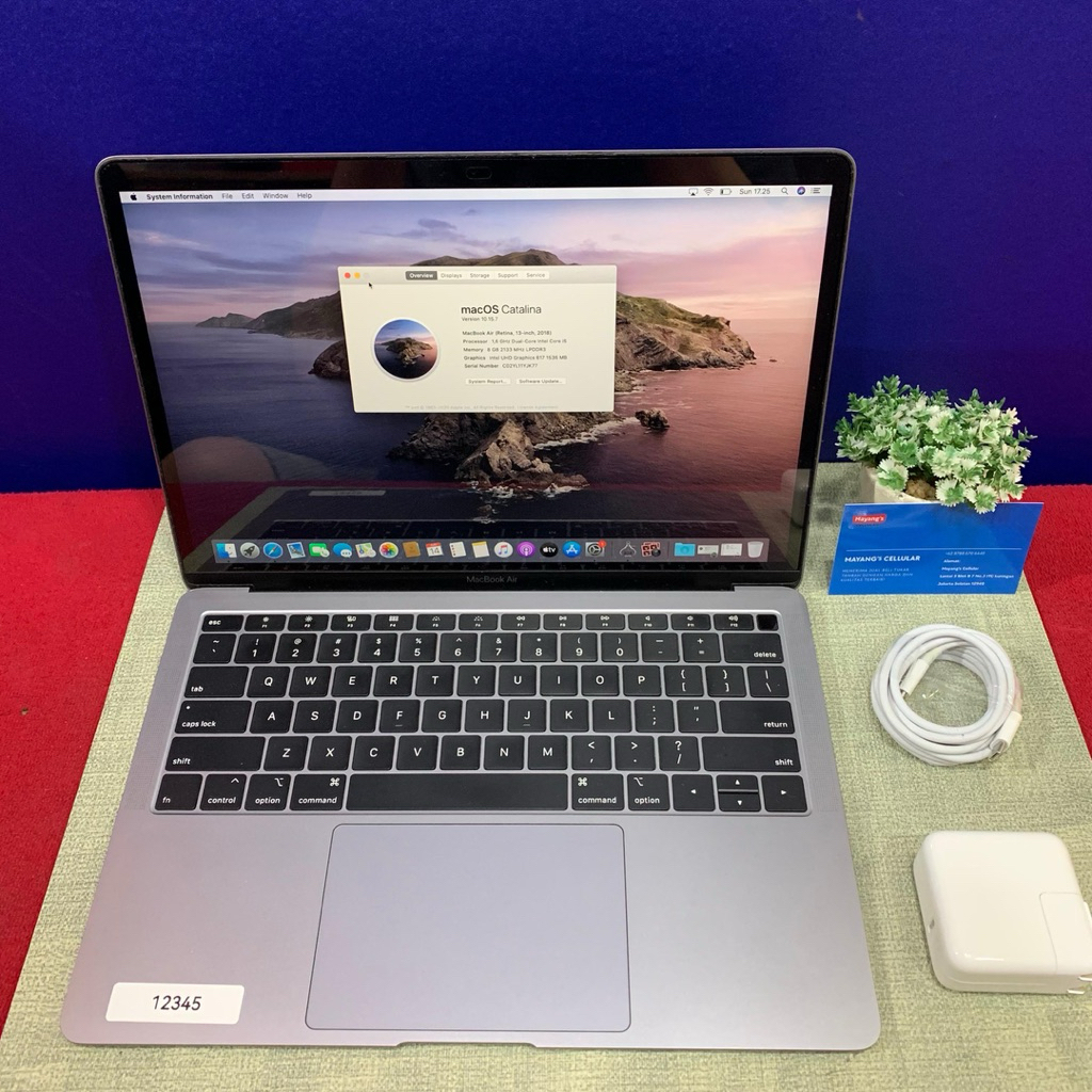 Macbook Air ( 2018 ) 13"inch 8GB Ram | 128GB SSD Second Fullset Original murah
