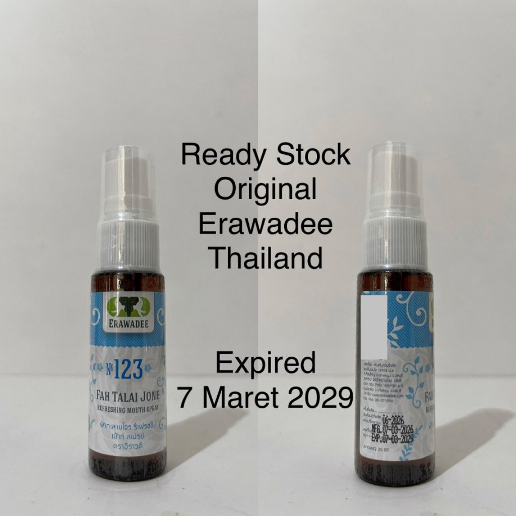 Erawadee 123 Fah Talai Jone / Erawadee Herbal Throat Spray Andrographis / Original Erawadee Thailand