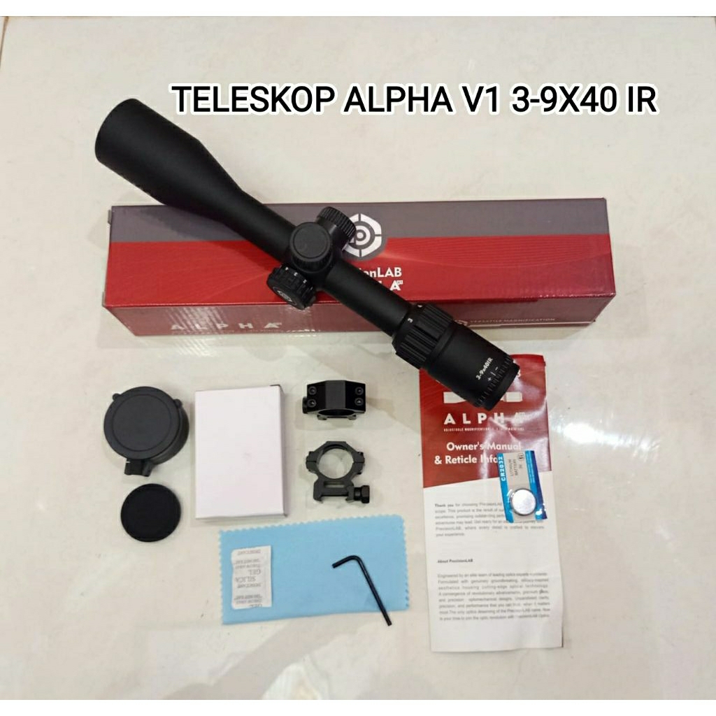 TELESKOP ALPHA V1 3-9X40IR/ LAMPU