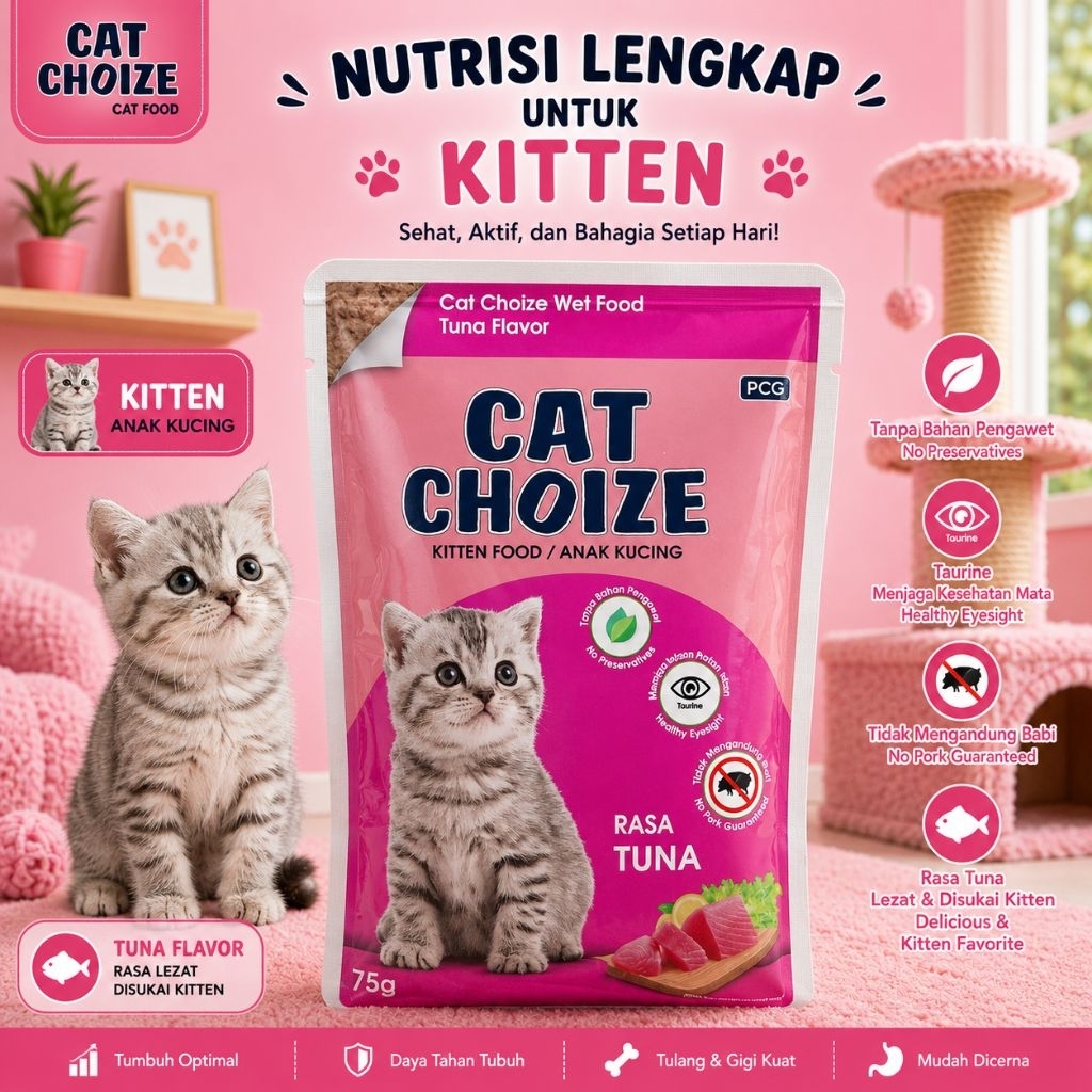CAT CHOICE WET FOOD POUCH Kitten Tuna