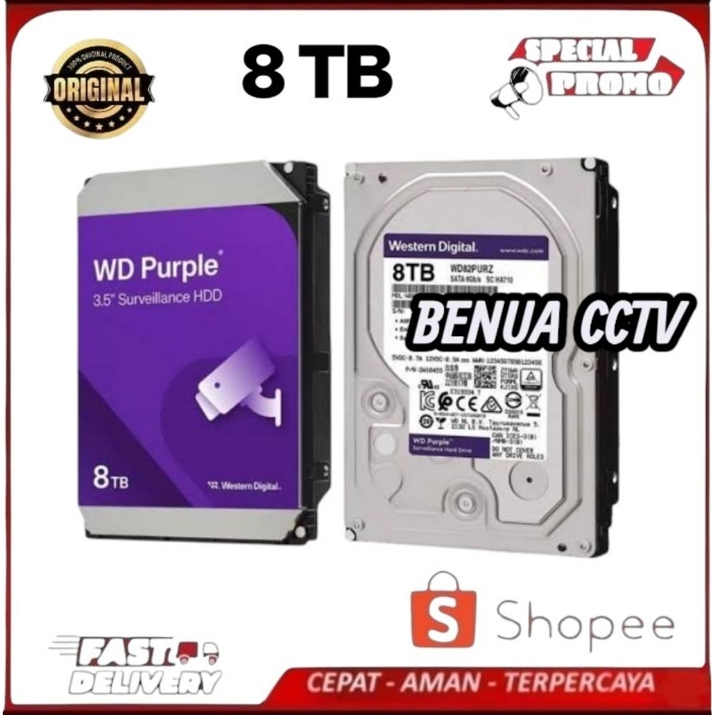 WD Purple PRO 8TB / WD CCTV 8TB / WD Surveillance 8TB / WD Purple 8TB / HDD/ HD/