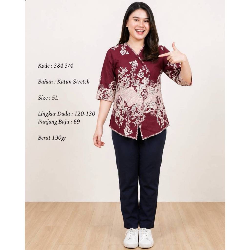 384 ATASAN BATIK WANITA SIZE 5L
