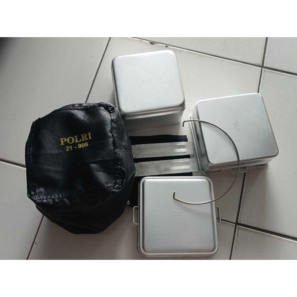 NESTING MISTING KOTAK MAKAN SET TNI/POLRI ORIGINAL