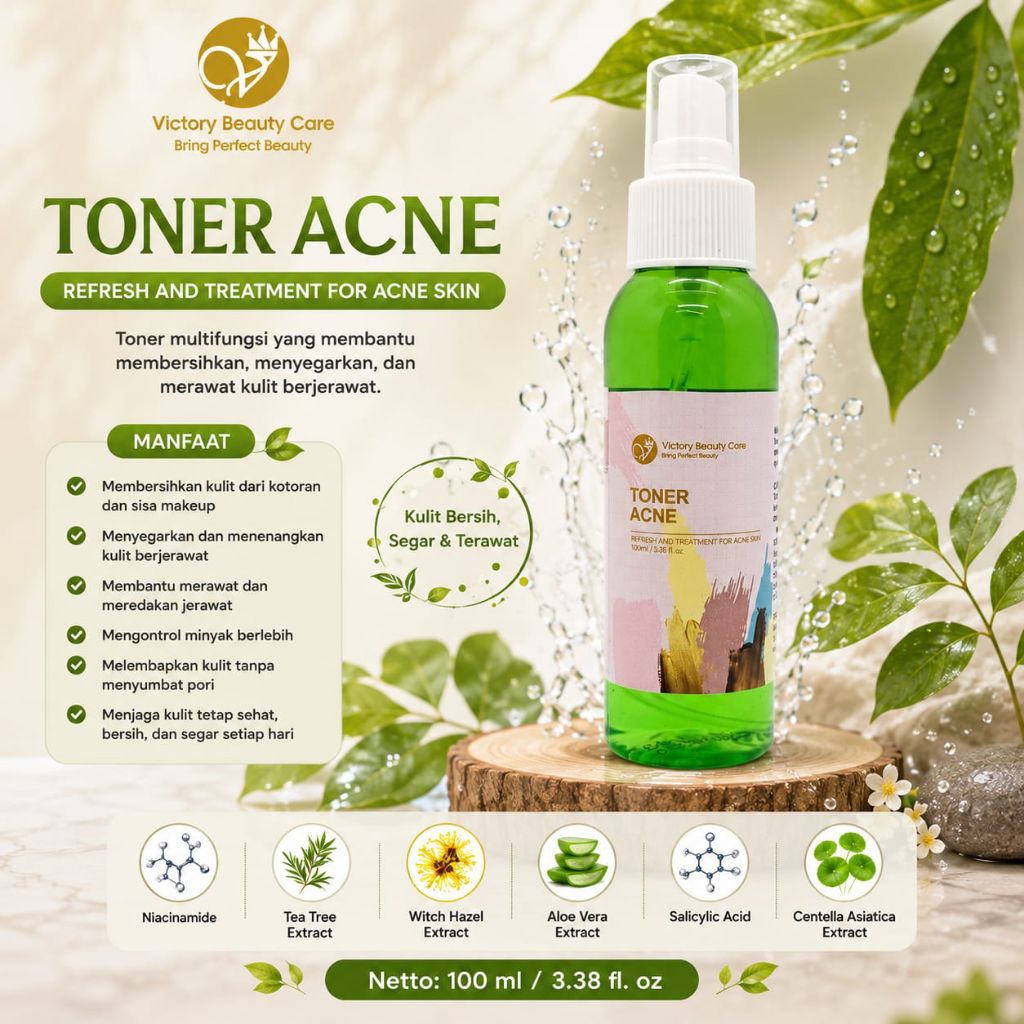 TONER ACNE / TONER KHUSUS KULIT JERAWAT / VBC / VICTORY BEAUTY CARE