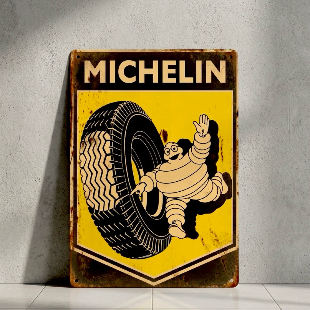 Enamel Sign Tin Sign vintage dekorasi dinding Michelin 1