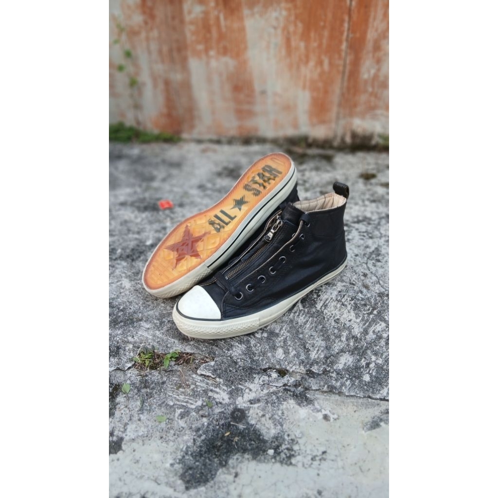 converse x john varvatos center zip Leather
