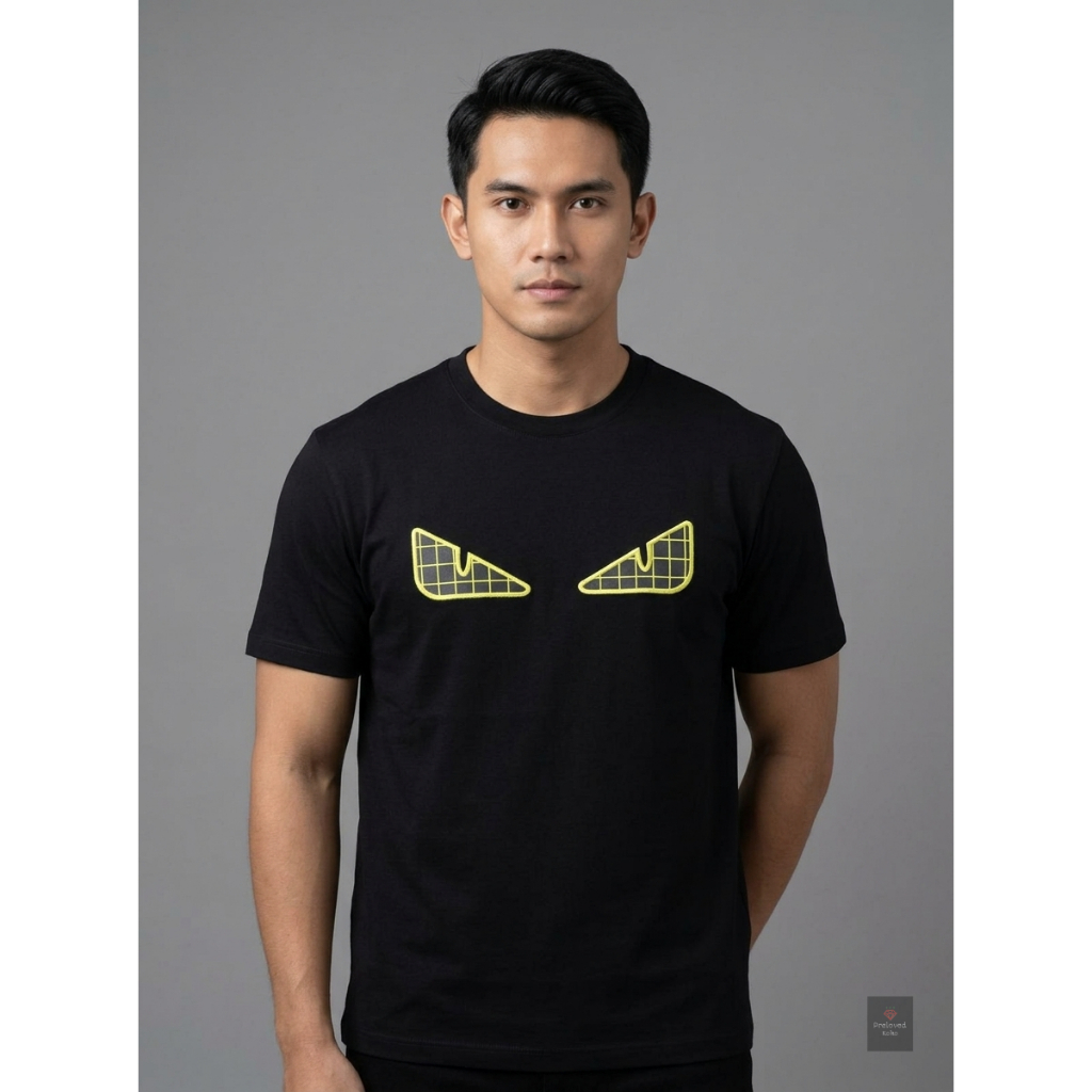 Kaos Hitam Fendi Roma Size L Fulltage