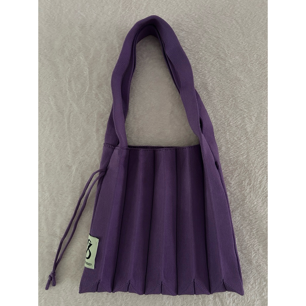 JOSEPH AND STACEY PLEATS KNIT PLISKET UNGU PRELOVED / BEKAS