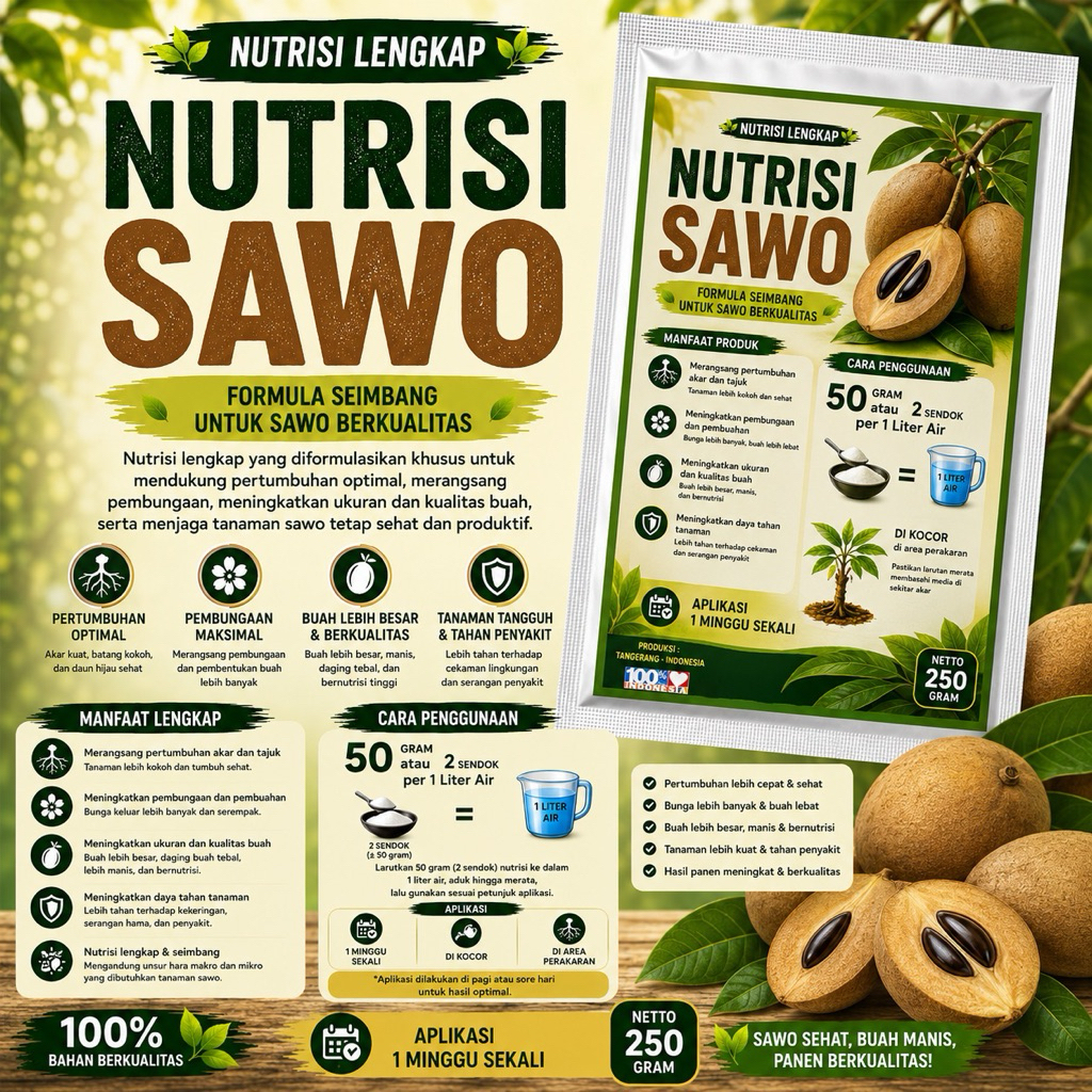 nutrisi sawo pupuk nutrisi sawo 250g