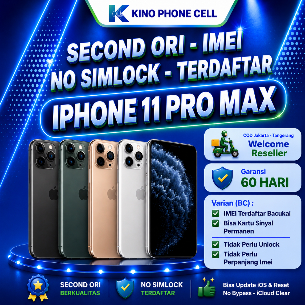 BC IPHONE 11 Pro / 11 Pro Max Second Beacukai Promax BC Bekas 64GB 256GB AFT kinohponecell