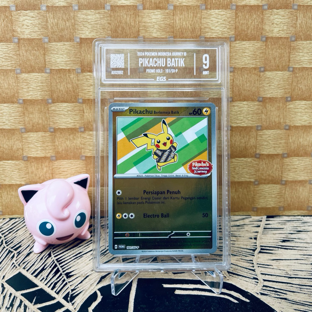 EGS 9 PIKACHU BATIK PROMO HOLO 191/SV-P POKEMON TCG INDONESIA