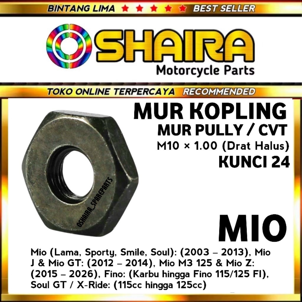 MUR KOPLING MIO / MUR PULLY MIO SPORTY / SOUL / MIO J / MIO GT / FINO / M3 / X RIDE / SOUL GT  MUR P