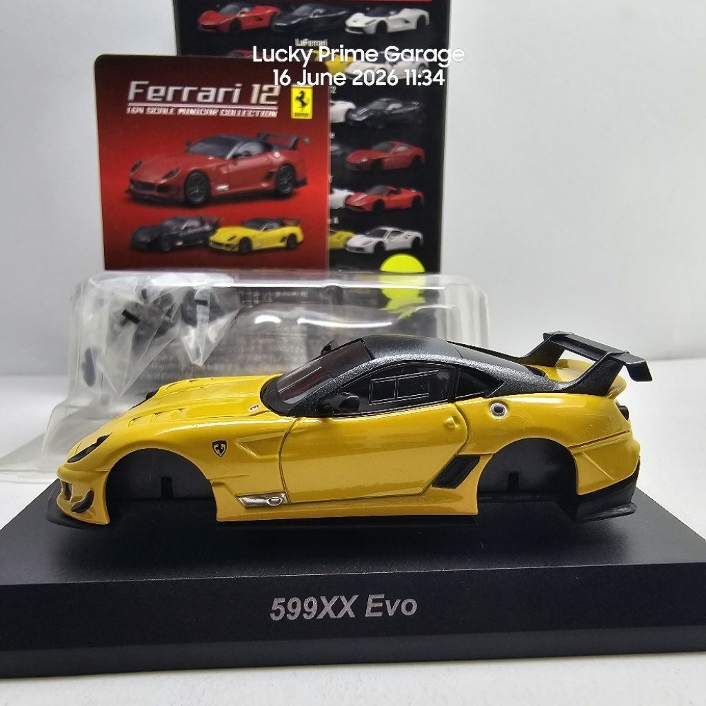 Kyosho Ferrari 599xx Evo kuning edisi Ferrari minicar collection seri 12