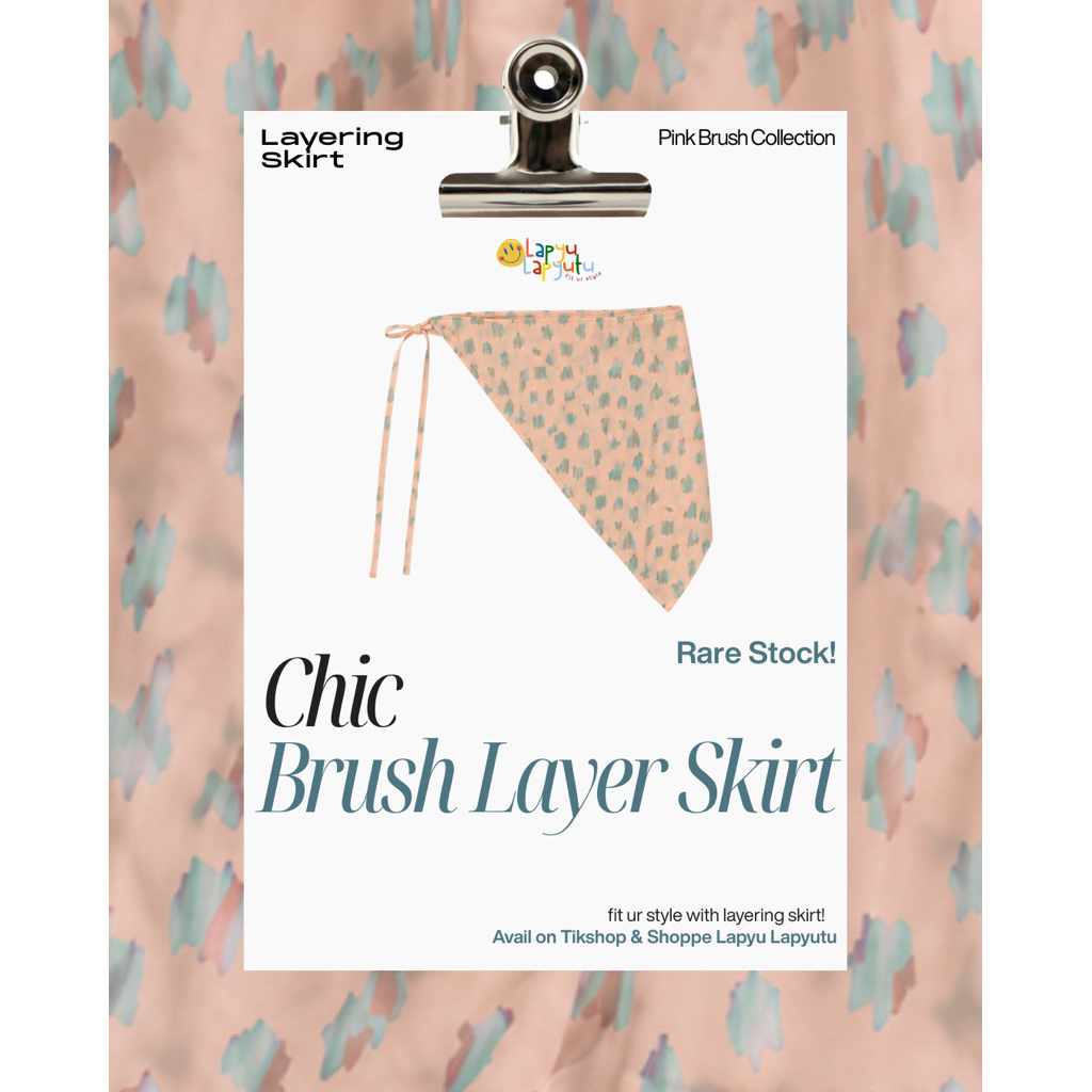 Layering Skirt Soft Pink | Layering Segitiga | Accessories Outfit | Rok Layer Wanita Casual