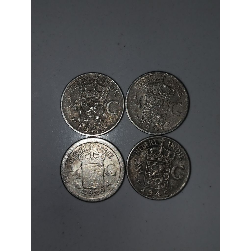 KOIN KUNO || KOIN PERAK || 1/4 GULDEN || 100% ASLI SILVER