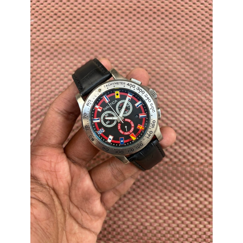 Jam Tangan Nautica Chronograph Limited Bekas Second Original