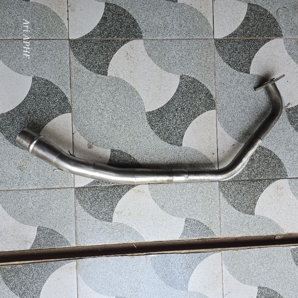 header pipa leher knalpot all new r15 vva v3 - v4 - r15m - xsr 155 ronin tridente 3tech original