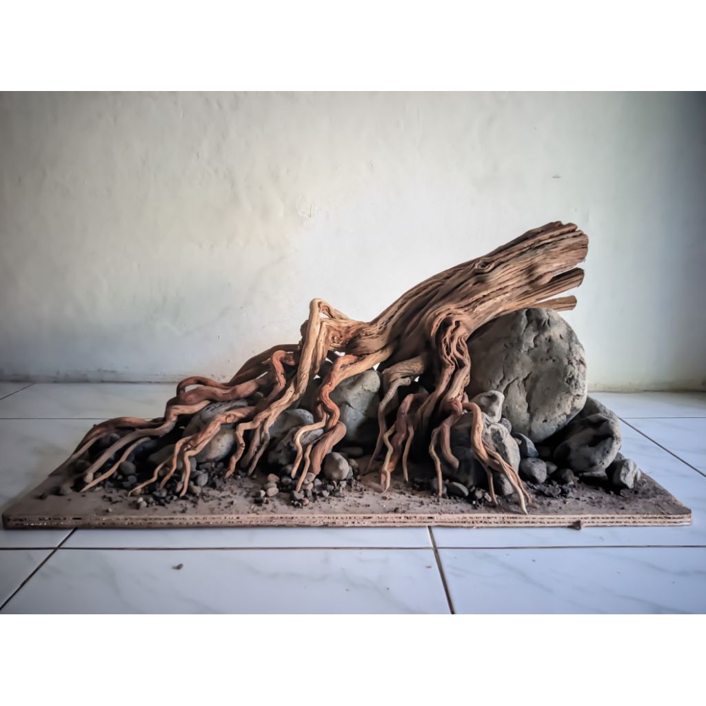 hardscape aquascape 60cm kayu tenggelam natural