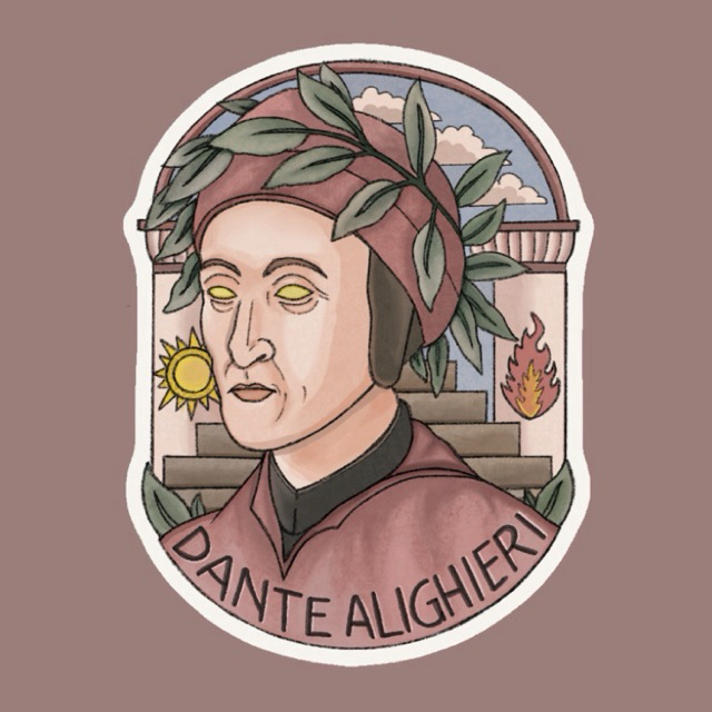 Sticker Filsuf - Dante Alighieri (Vinyl Glossy)