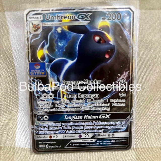 Pokemon TCG Indonesian Umbreon GX PROMO 020/SM-P Gym