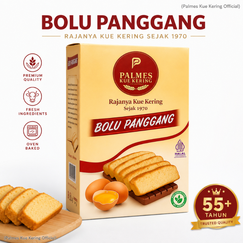 PALMES - Bolu Panggang Palmes 200 gr - Bolu Kering Jadul