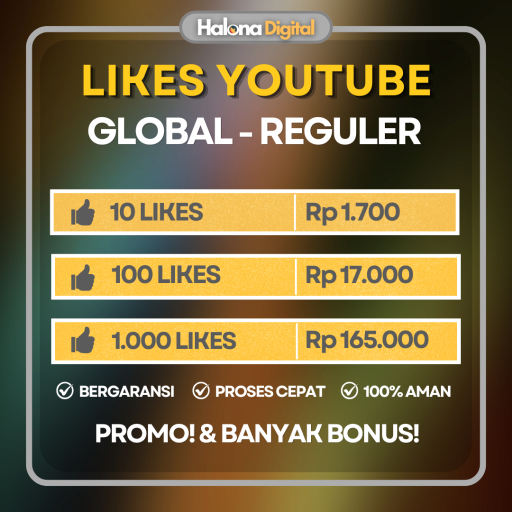 Like Youtube Permanen Proses Cepat - Youtube Likes Permanen Murah