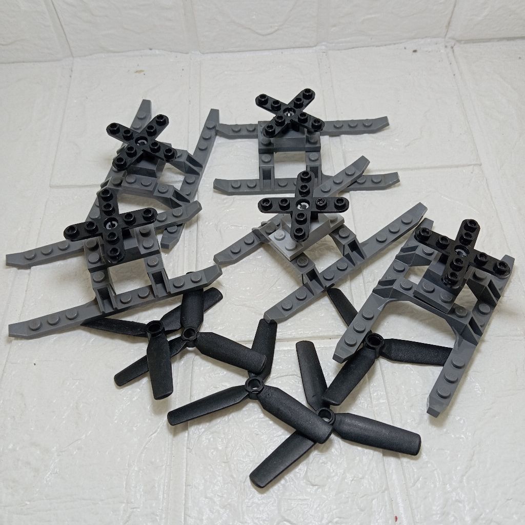 Lego original part 30248 helikopter skid rails/part helikopter penyanggah
