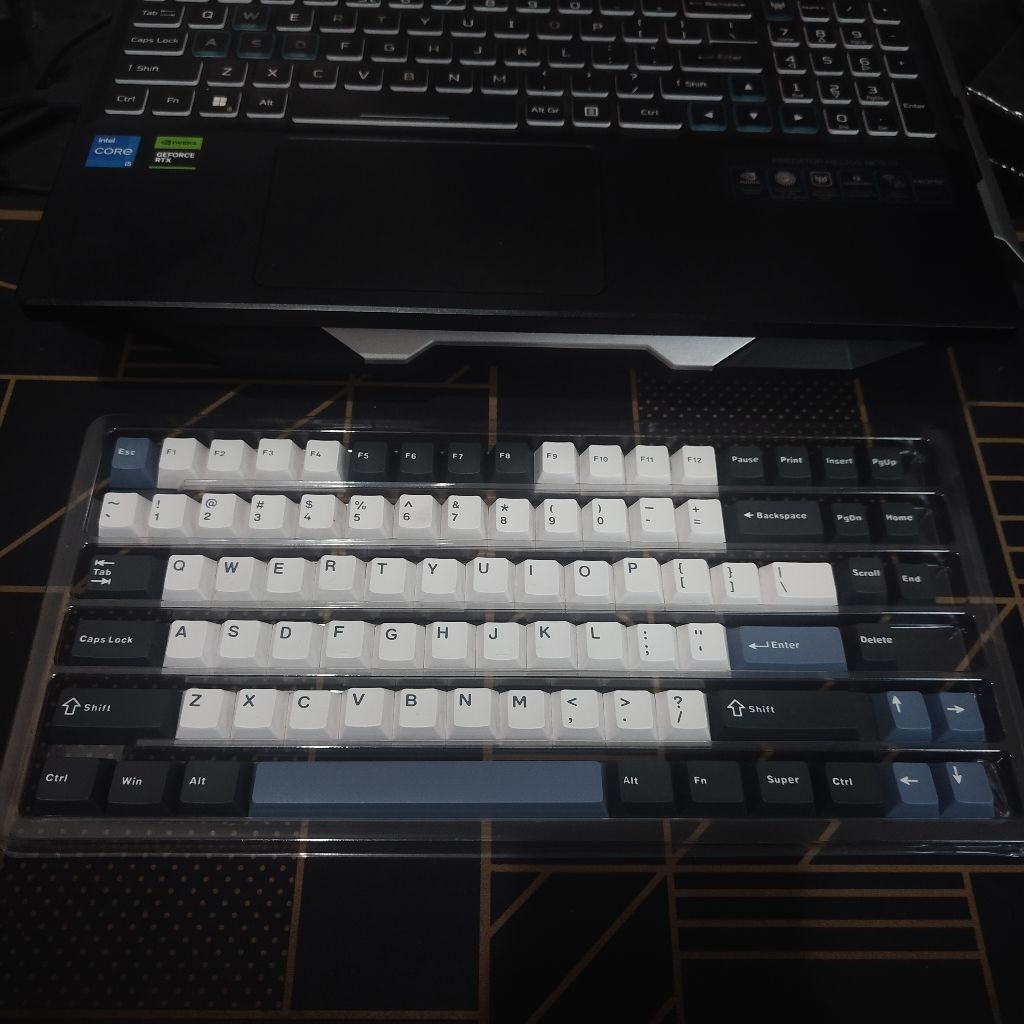 Keycaps Copotan LINKY87 Cherry Profile - White Black Blue