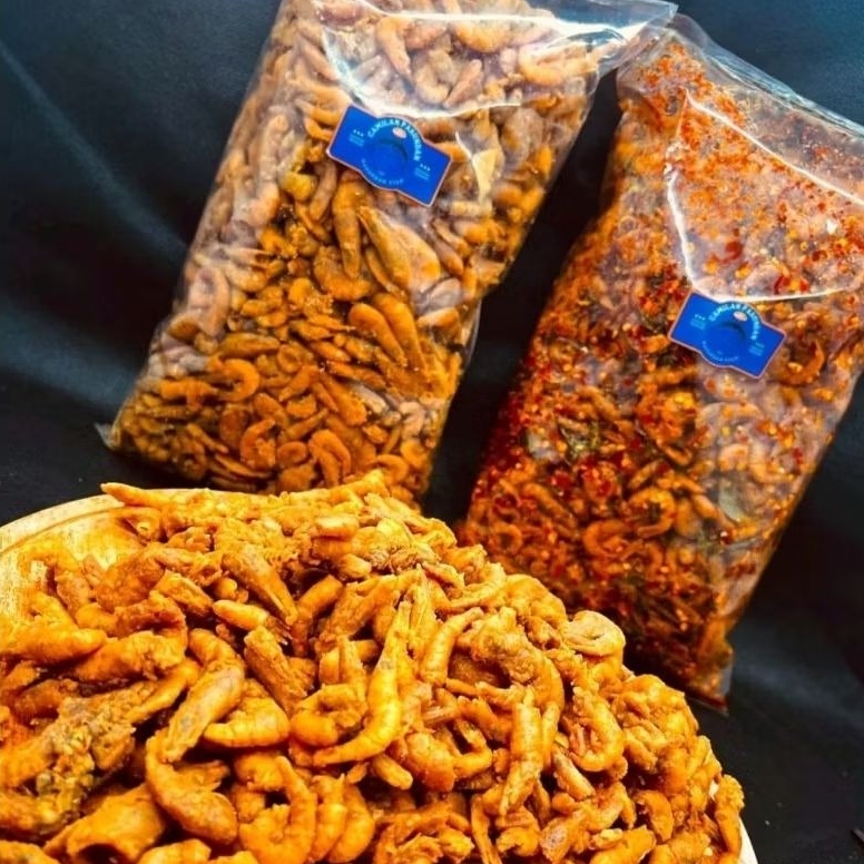 Udang Goreng Crispy 1kg | Varian Rasa Original Pedas Gurih Daun Jeruk