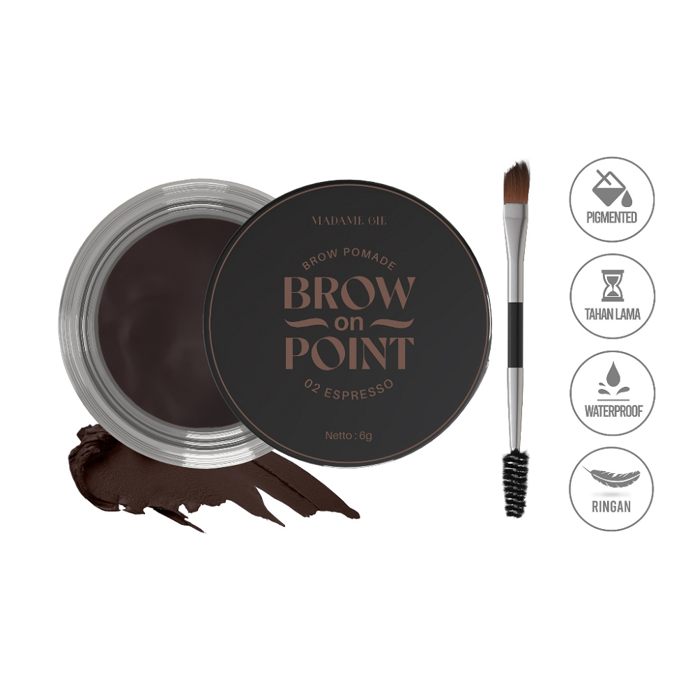 [themakeupguru] MADAME GIE Brow On Point Brow Pomade - Pensil Alis