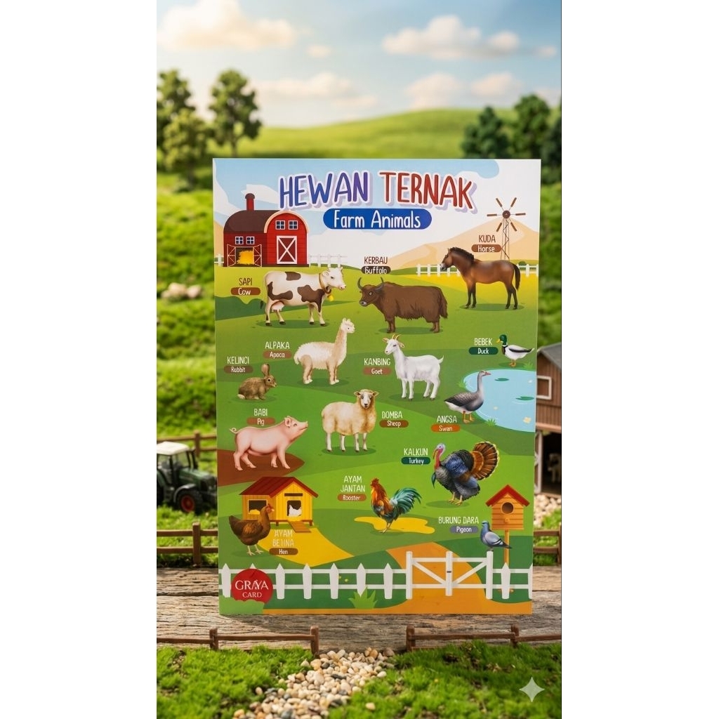 Poster Hewan Ternak_Poster Edukasi Anak_ARshoop Samarinda