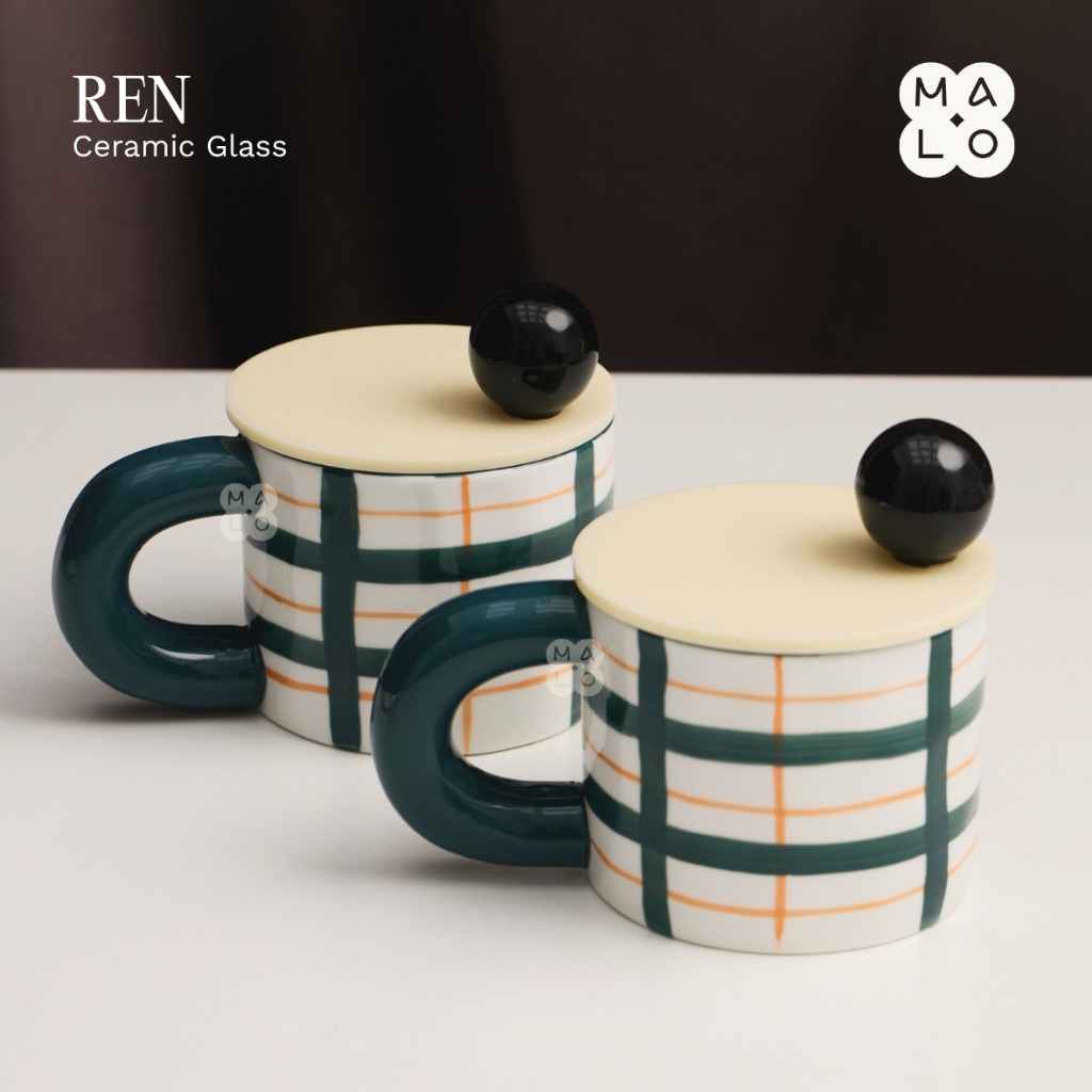 MALOHOME - REN Ceramic Mug Coffee Tea Cup Gelas Keramik Premium Ceramic Mug Set Nordic Decoration Ho