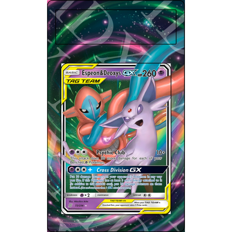 Espeon & Deoxys GX #72 Pokemon Unified Minds (Custom Extended Art)