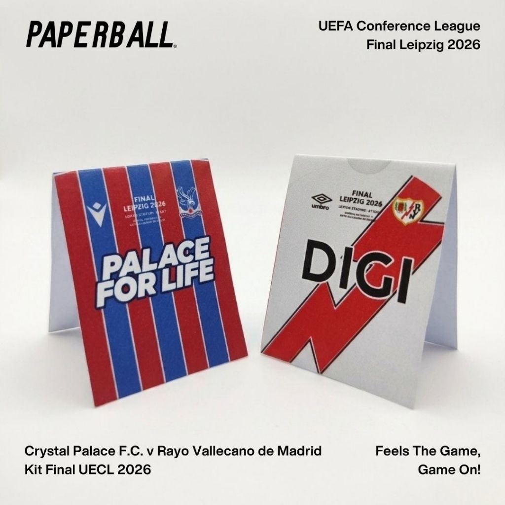 Crystal Palace v Rayo Vallecano Final UECL Conference League Leipzig 2026 Paperball Sepak Bola Kerta