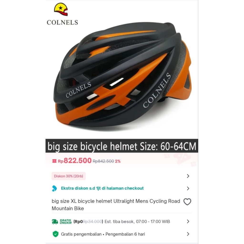 (PRELOVED) HELM SEPEDA COLNELS ORIGINAL