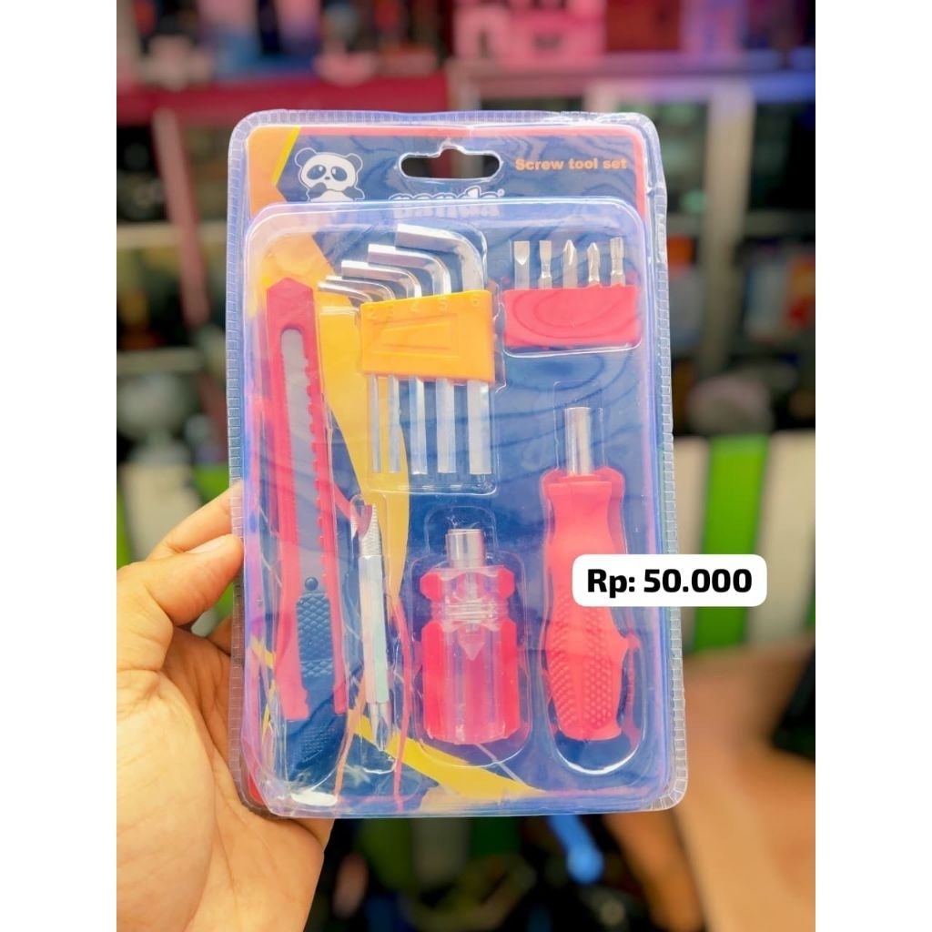 obeng lengkap satu set.