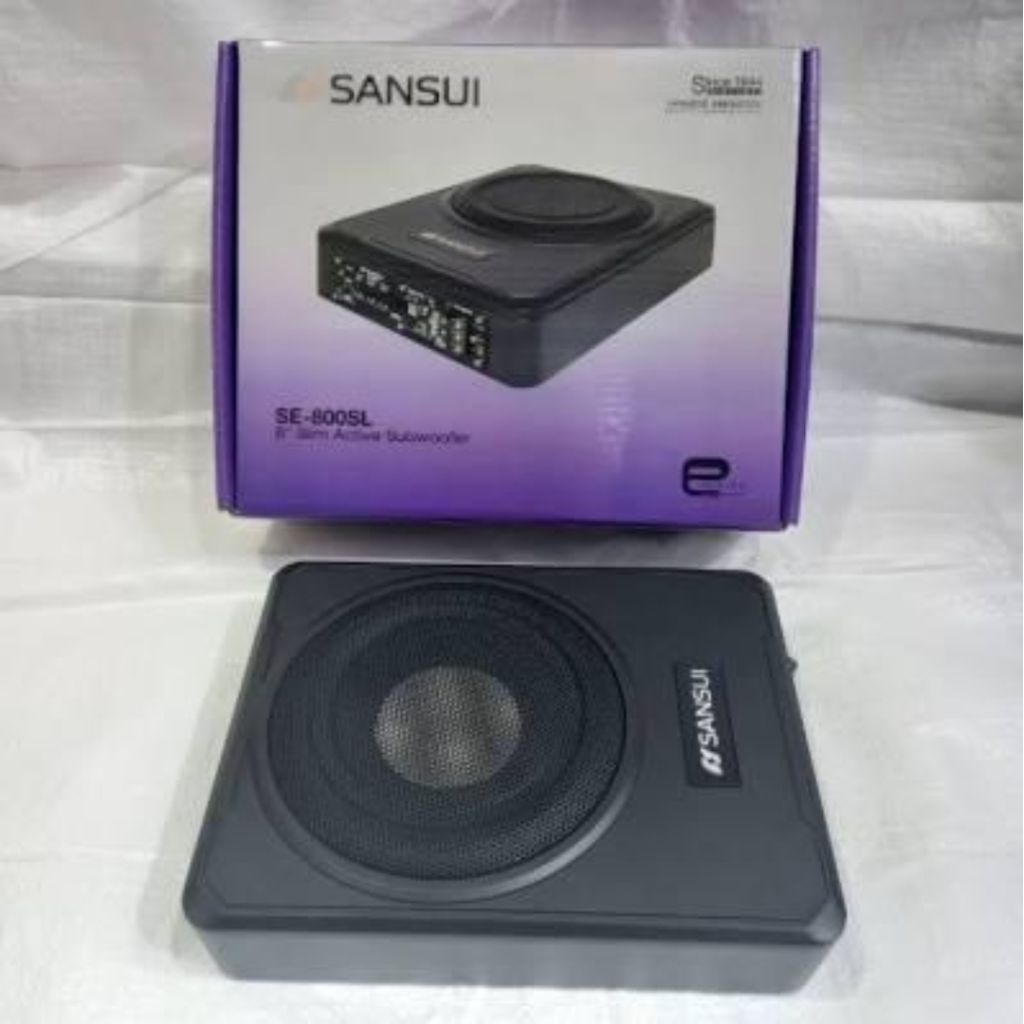 Subwofer aktiv kolong slim sansui 8inch/10inch