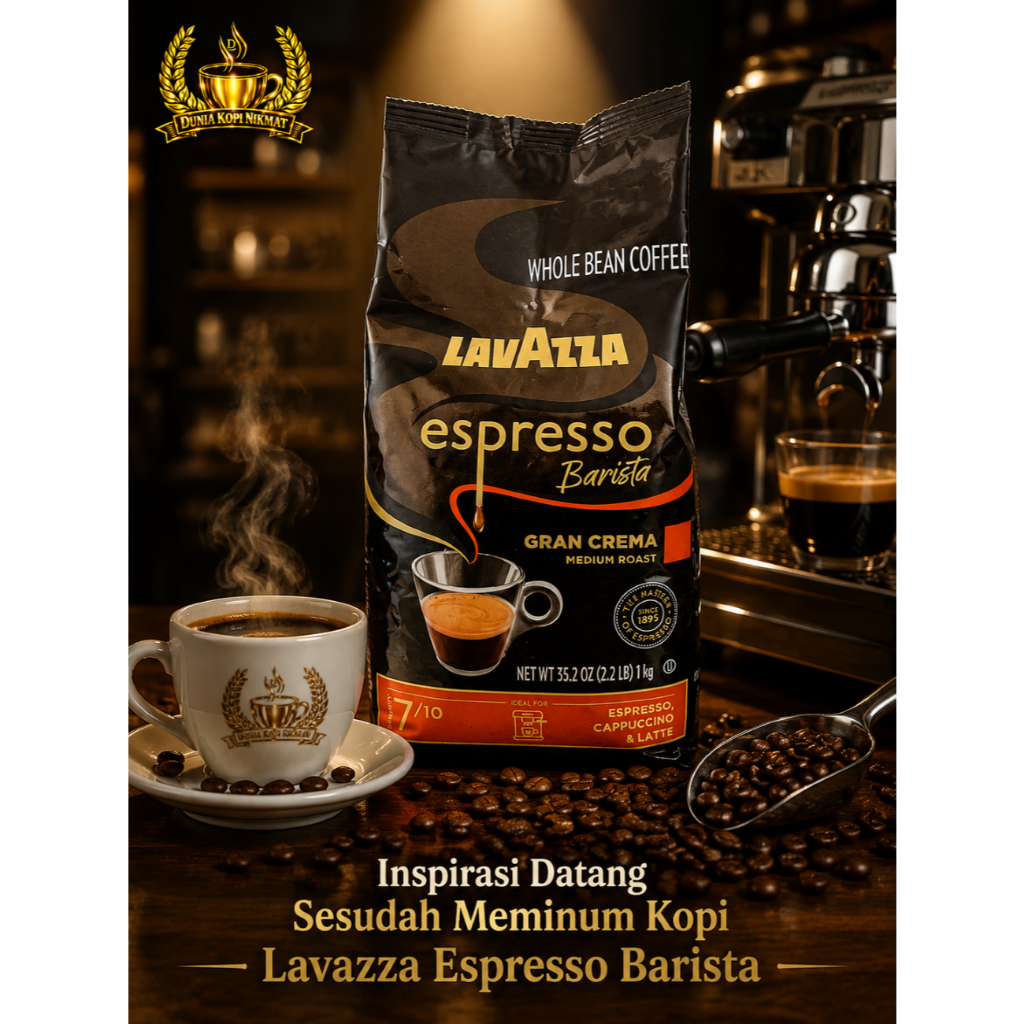 Lavazza Espresso Barista Gran Crema Coffee Beans 1kg | Premium Italian Espresso Blend | Rich Crema &