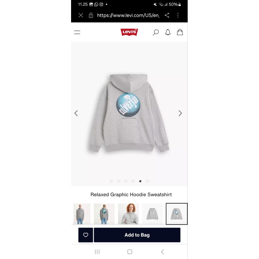 hoodie levis silver tab