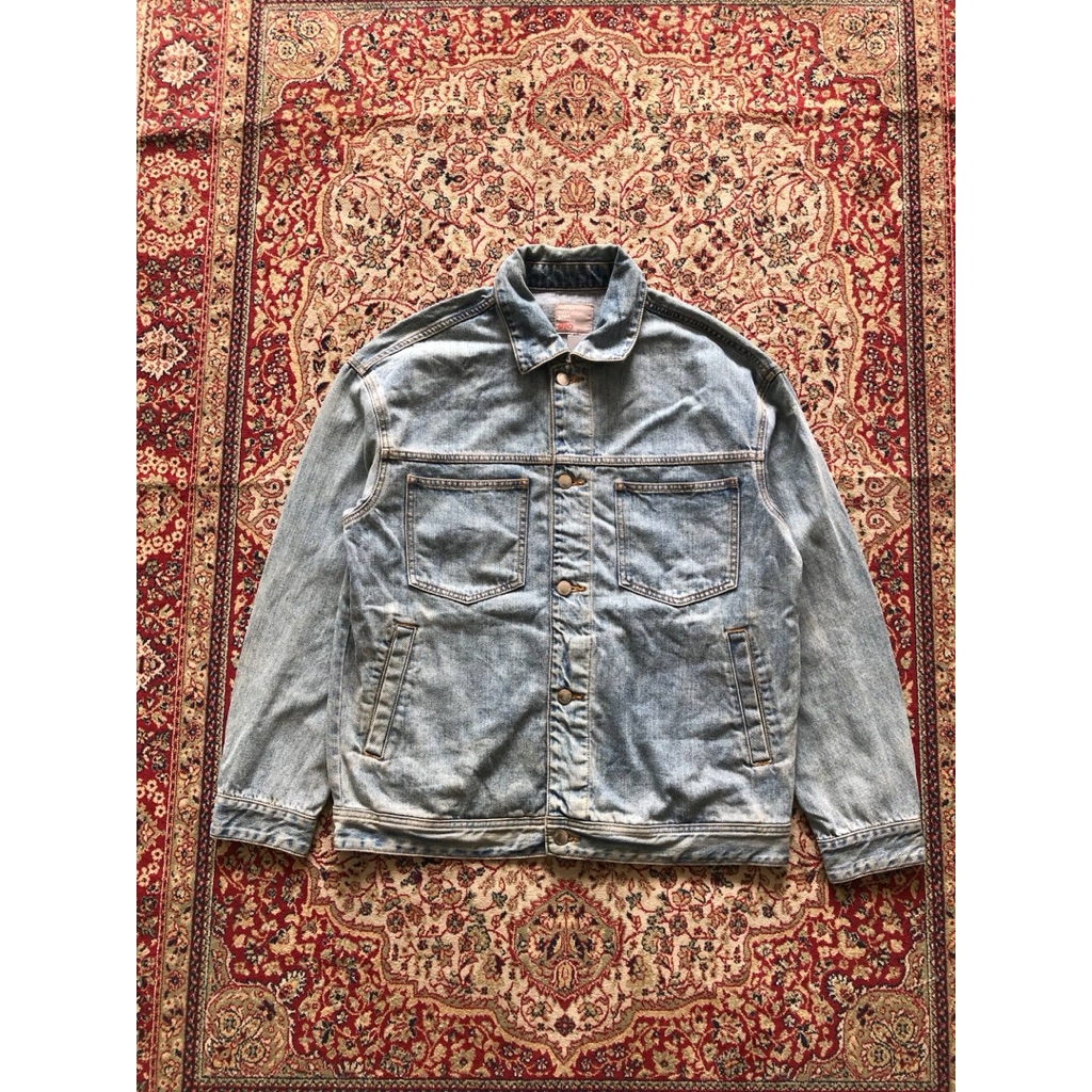 Spao for Men washed trucker jeans jacket Vintage Denim trucker jeans  i577