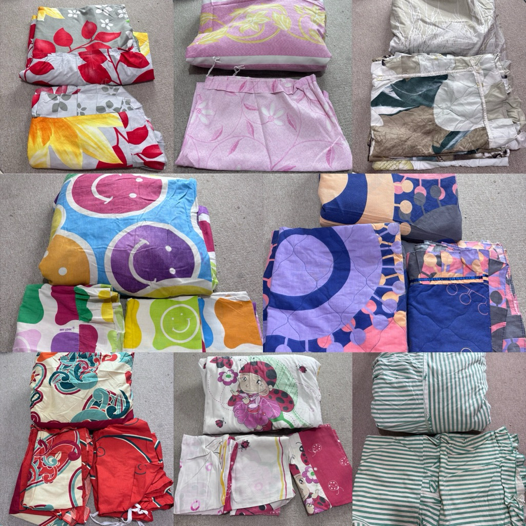 preloved sprei ukuran lebar 180cm panjang 220cm rumbainya panjang 35cm