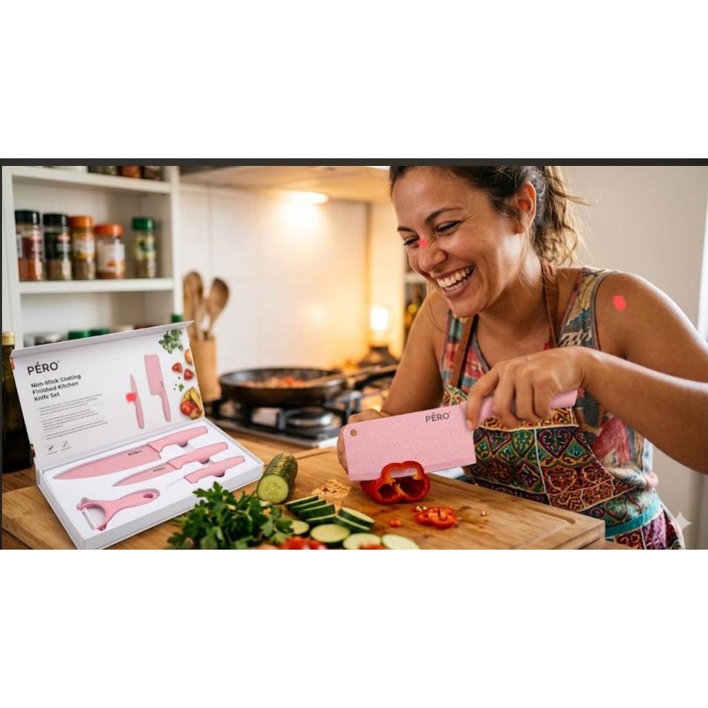 Knife Set 5 Pcs Set Pink