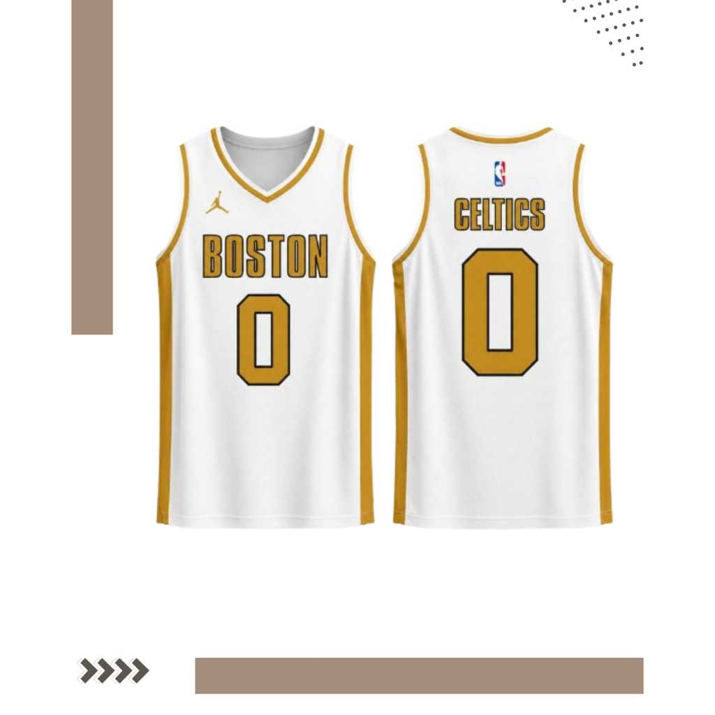 JERSEY BASKET PUTIH GOLD GRATIS NAMA DAN NOMOR PUNGGUNG
