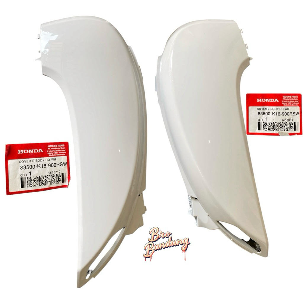 83600K16900rsw 83500-k16-900rsw Cover Body Kiri kanan putih Honda Scoopy eSP K16R 83600-k16-900rsw 8