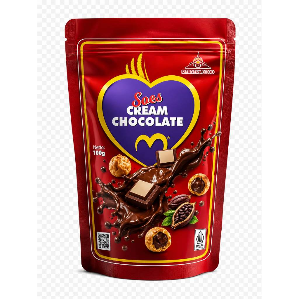Soes Merdeka - Soes Kering Coklat Pouch