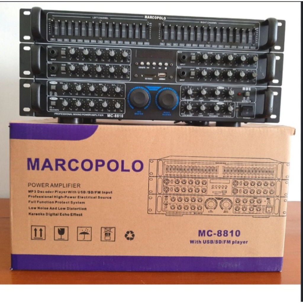 POWER AMPLIFIER KARAOKE MARCOPOLO MC-8810 MC8810