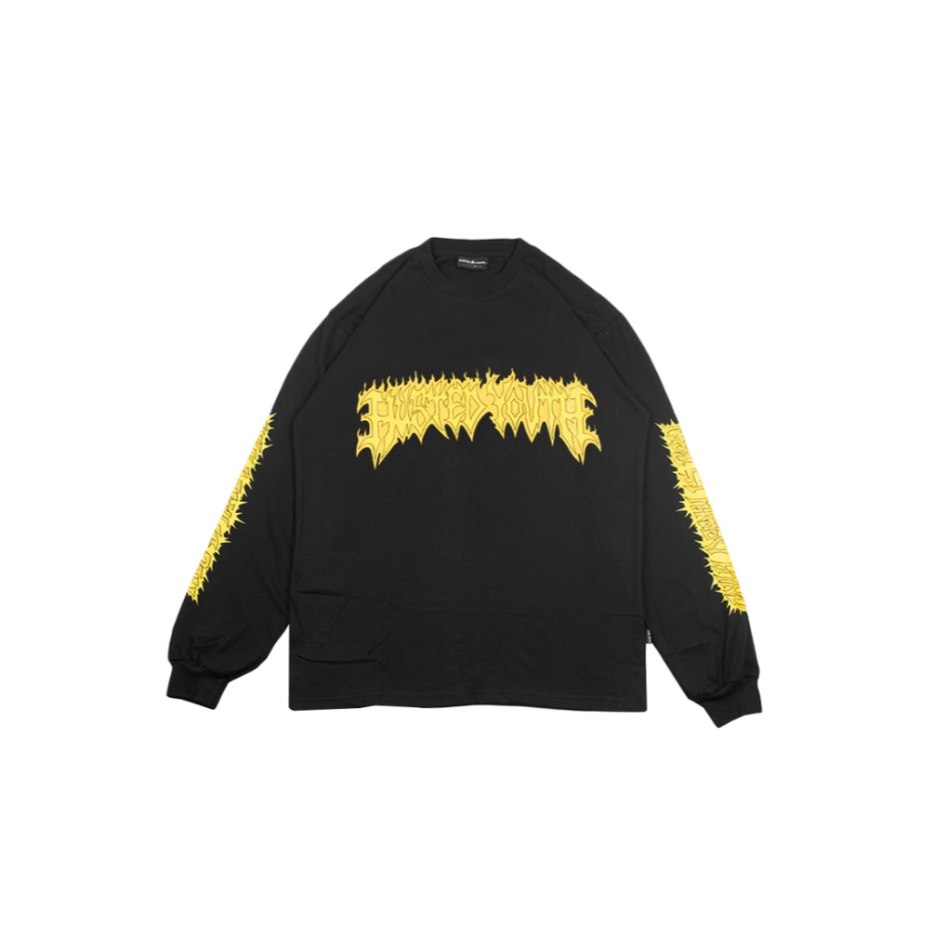 HUSTED KAOS LENGAN PANJANG VOLTAR BLACK LONGSLEEVE
