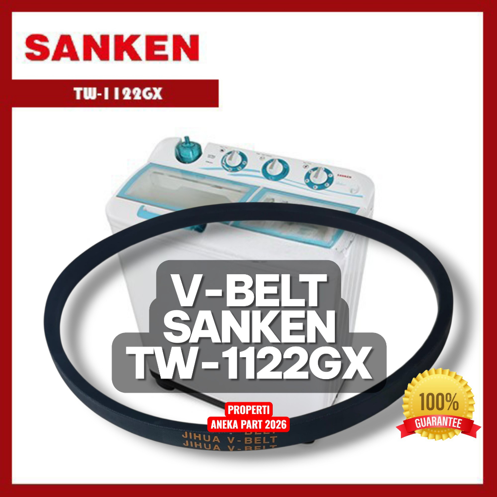 VANBELT MESIN CUCI SANKEN TW-1122GX V BELT VBELT TW 1122GX